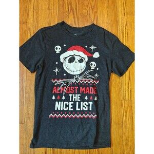Disney Tim Burton's Nightmare Before Christmas Jack Skellington T Shirt Small